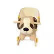 Obraz 2/3 - Hudobné plyšové hojdacie zvieratko, hojdacia hojdačka so sedadlom, pojazdné kolieska, v tvare psa