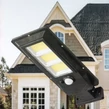 Solárne LED svetlo so snímačom pohybu, montáž na stenu, 180 W