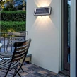 Nástenná, vonkajšia, solárne napájaná, dobíjateľná LED lampa, 8 LED