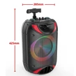 Prenosný reproduktor Bluetooth s diaľkovým ovládaním, mikrofónom, 3000 mAh, 15 W, 8