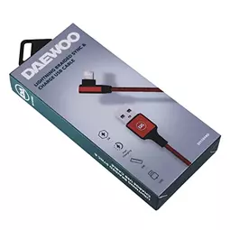 Daewoo USB kábel, 2 metre, Iphone, červený