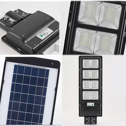 Solárne LED pouličné a dvorové svetlo s pohybovým senzorom + diaľkové ovládanie, 480W