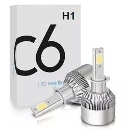 Pár LED žiaroviek do automobilových svetlometov C6 s päticou H1 - studená biela
