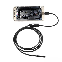 Endoskopická kamera OTG so zabudovaným svetlom LED, pripojenie USB a microUSB, 5 metrov