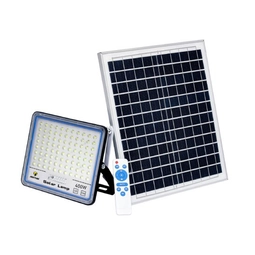 Solárne pouličné a dvorové LED svietidlo s diaľkovým ovládaním a samostatným solárnym panelom, 400W