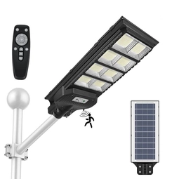 Extra jasné LED solárne pouličné svietidlo s diaľkovým ovládaním, pohybovým senzorom, 500W