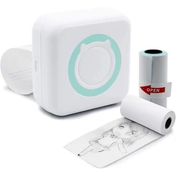 Prenosná mini tlačiareň napájaná batériou, inteligentná tlačiareň s termálnym papierom, pripojenie bluetooth