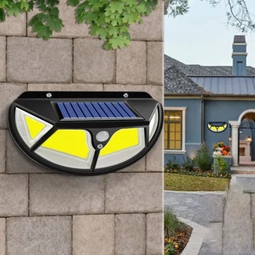 Pohybový senzor, 122 LED solárna lampa so širokým projekčným uhlom