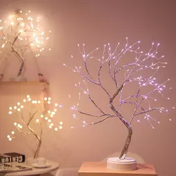 Dekoračný LED stromček na stôl, strom sakura, micro-LED, studená biela - 50 cm