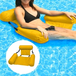 Veľké nafukovacie kreslo na plávanie, kreslo do bazéna - citrónovo žlté