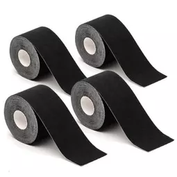 4 kusy kineziologickej pásky, náplasť, 5x5, čierna