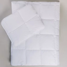 NATURTEX Família detská súprava prikrývky a vankúša, v taške, 38x48, 90x130 cm, biela