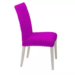 Pružný, elastický poťah na jedálenskú stoličku, poťah na sedadlo, chránič stoličky, odolný, prateľný, nežehlivý, sada 3 ks, ružová farba