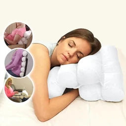 Ergonomický vankúš, podpora chrbta a krku, 8 polôh, 100 % hypoalergénny, biely