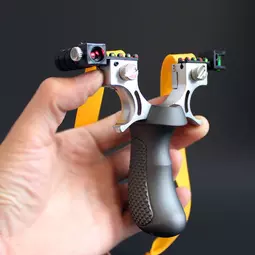 Profesionálny laserový lovecký prak s ergonomickou polykarbonátovou rukoväťou, grafitová farba