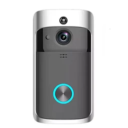 Inteligentný zvonček WiFi so zabudovanou kamerou, bezdrôtový, čierno-strieborný