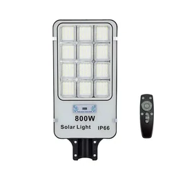 Solárne LED osvetlenie ulíc a dvorov s krytím IP66, snímač pohybu + diaľkové ovládanie - 800W
