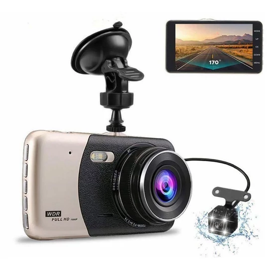 Kamera do auta s rozlíšením FullHD 1080P s cúvacou kamerou, zabudovaným G-senzorom a LED svetlom