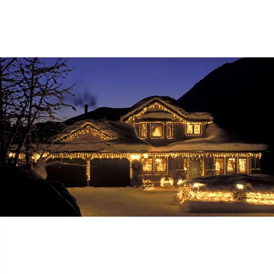 180 LED 8 programových vianočných svetielok, 8,5 m, 8,5 m - teplá biela