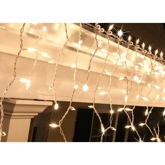 180 LED 8 programových vianočných svetielok, 8,5 m, 8,5 m - teplá biela