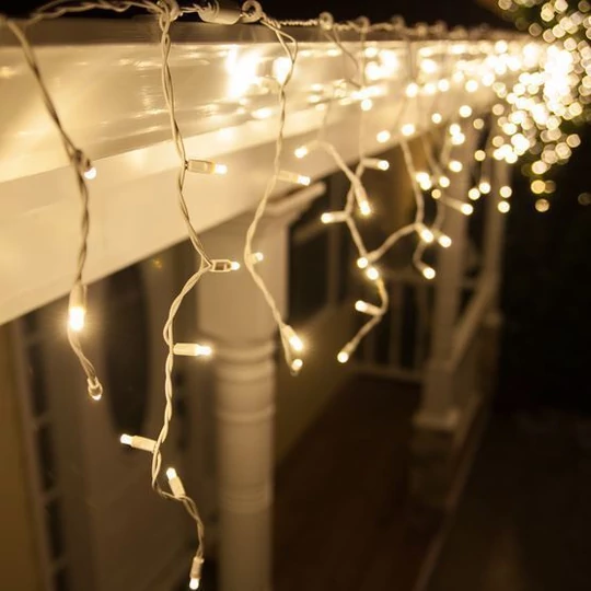 180 LED 8 programových vianočných svetielok, 8,5 m, 8,5 m - teplá biela
