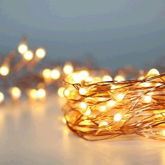 100 LED 8 Program Vnútorné mikro LED vianočné stromčekové svetlo 11,5 metra - teplá biela