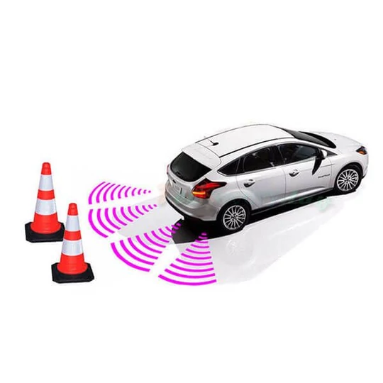 Univerzálny ultrazvukový cúvací radar, sada senzorov cúvania, čierna