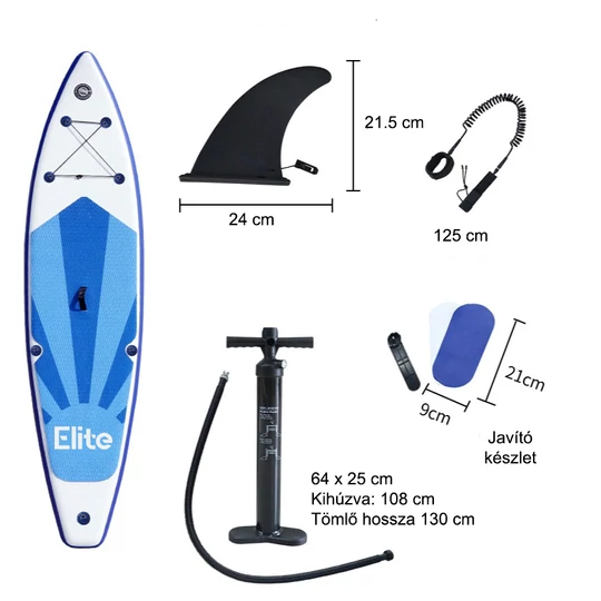 Sada dosky Elite® SUP s veslom, pumpou, príslušenstvom 10'6