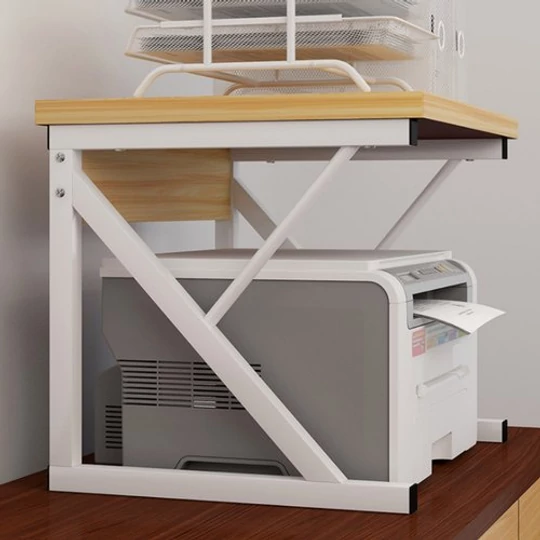 Biela, kovovým rámom, svetlá drevená kuchynská, kancelárska polica, zvyšovač