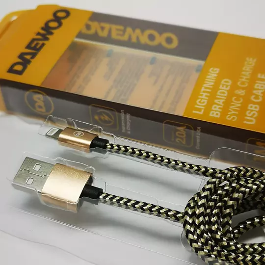 Daewoo USB kábel, 1 meter, Iphone, zlatý