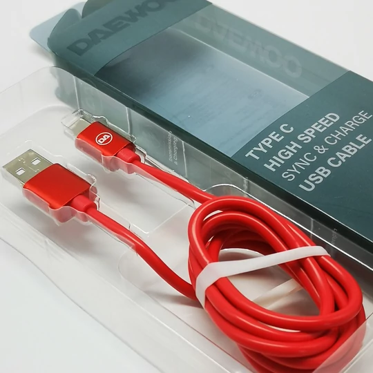 Daewoo USB kábel, 1 meter, C-TYPE, červený