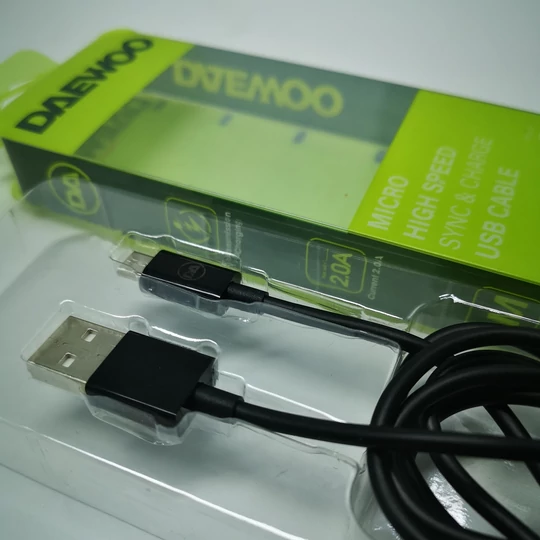 Daewoo microUSB kábel, 1 meter, čierny