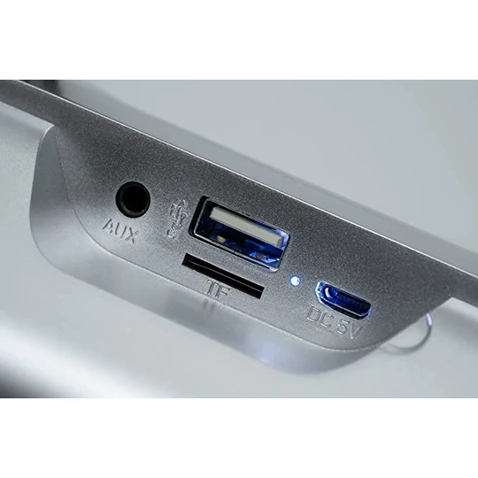 Bezdrôtový prenosný reproduktor Bluetooth Daewoo, strieborný, DIBT2626SL