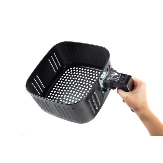 Fritéza Elite® 8 l + kniha receptov, 1800W teplovzdušná fritéza bez oleja s digitálnym displejom, elegantný kryt z nehrdzavejúcej ocele