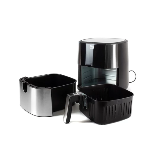 Fritéza Elite® 8 l + kniha receptov, 1800W teplovzdušná fritéza bez oleja s digitálnym displejom, elegantný kryt z nehrdzavejúcej ocele