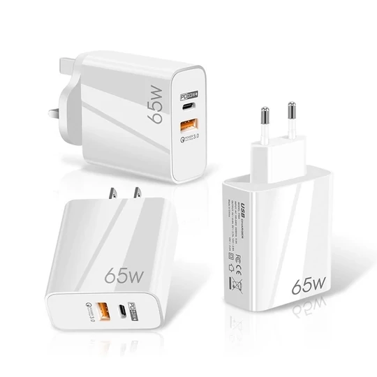 33W rýchlonabíjací napájací adaptér, QC3.0, pripojenie USB a Type-C 