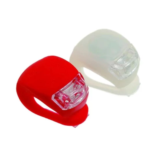 Sada LED svetiel na bicykel s vysokým jasom, biela a červená, 2 ks