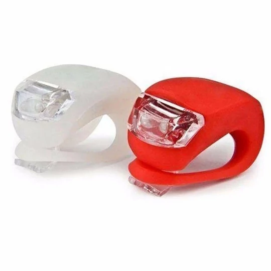 Sada LED svetiel na bicykel s vysokým jasom, biela a červená, 2 ks