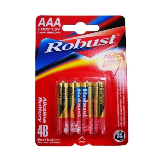 Robustné alkalické AAA 1,5 V Ultra Plus - 4 ks