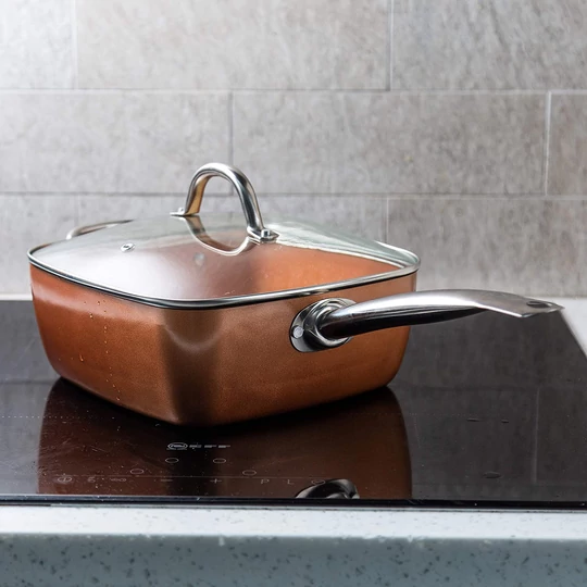 Royalty Line Copper Pan multifunkčná štvorcová panvica, fritéza, RL-CD24