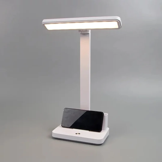 TGX-L10 Nabíjateľná stolová lampa s nastaviteľným jasom, držiakom na pero a mobilný telefón