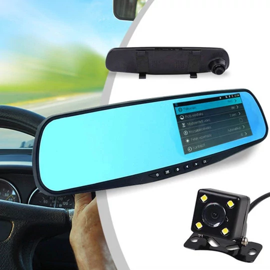 Spätné zrkadlo a cúvacia kamera s LCD displejom