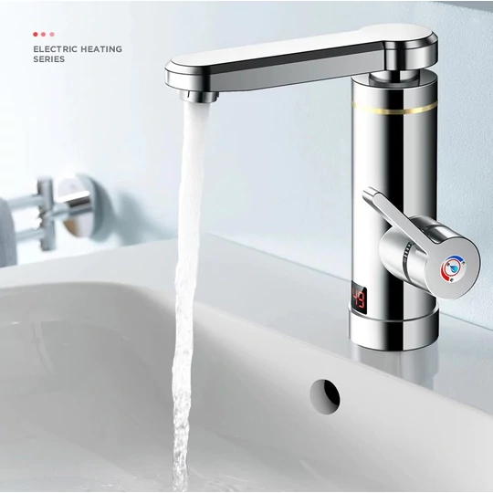 Prietokový ohrievač vody Inox s displejom, spodný výstup 3000 W