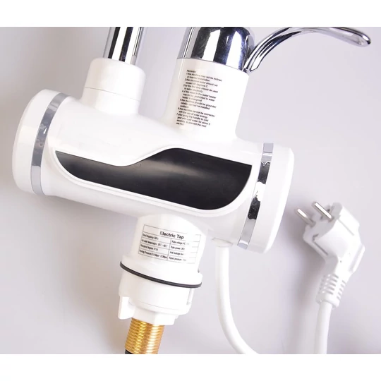 Prietokový ohrievač vody s LED displejom s výkonom 3 kW a vertikálnym pripojením