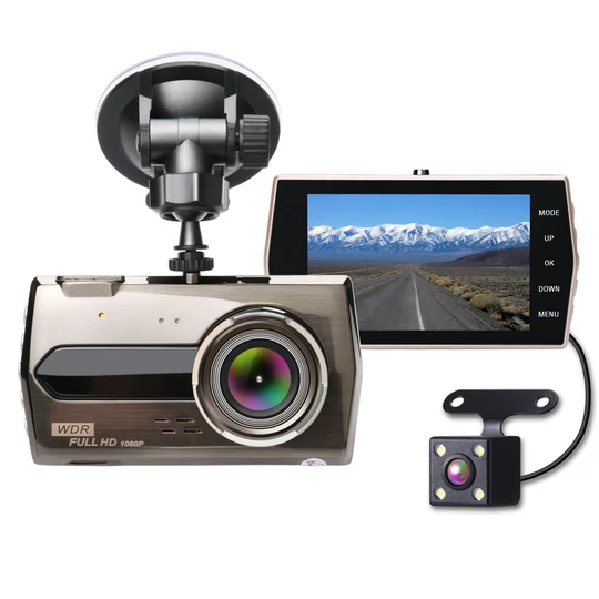 Kamera do auta s rozlíšením FullHD 1080P s cúvacou kamerou, zabudovaným G-senzorom a LED svetlom
