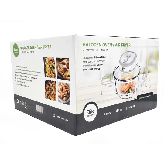 Elite® halogénová rúra, 12 l objem bezolejová teplovzdušná fritéza, 1400 W