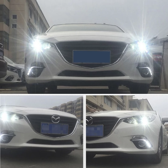 Pár LED žiaroviek do automobilových svetlometov C6 s päticou H1 - studená biela