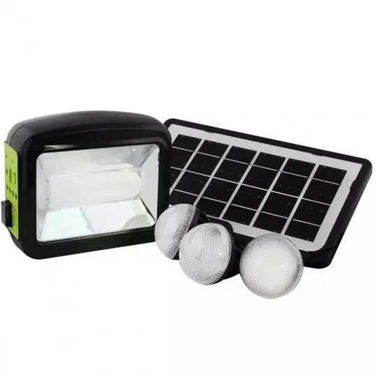Multifunkčná LED lampa a powerbanka so solárnym panelom, 3 žiarovky 