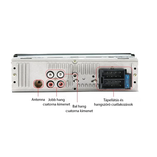 Hlavná jednotka autorádia Bluetooth 1 DIN, port USB/microSD/AUX, 4×60W, JSD-520
