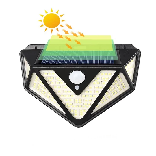 Solárna lampa so snímačom pohybu so širokým uhlom svietenia, 1200 lúmenov